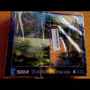 NEW Thomas Kinkade 4 in 1 multi pack puzzle.